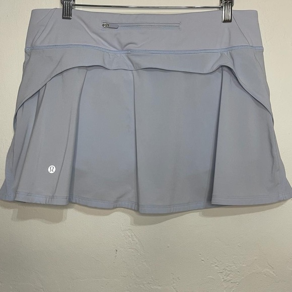 Lululemon Gray Silver Athletic Skort Skirt Short Tennis - Picture 6 of 10
